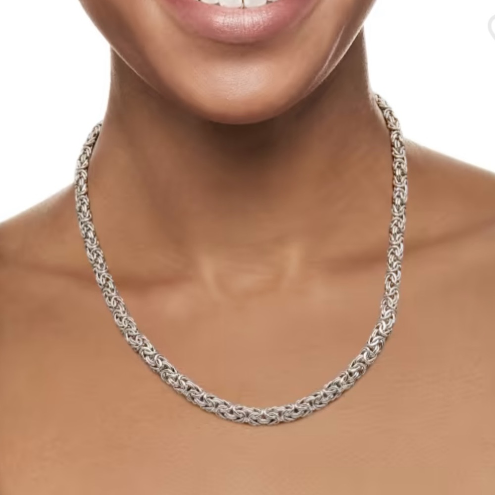 NWB Ross Simons Byzantine silver necklace